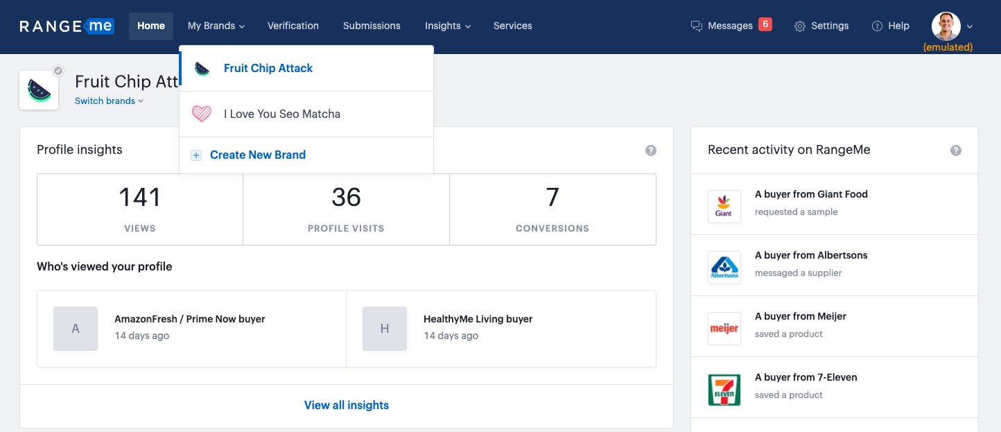 Supplier Home Page RangeMe
