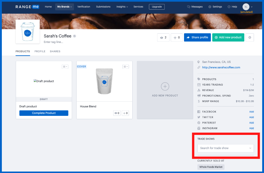 How to Add a Trade Show to Your Profile RangeMe
